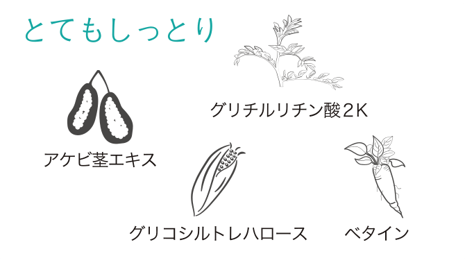 とてもしっとり アケビ茎エキス グリコシルトレハロース ローズウォーター PCA-Na アラントイン