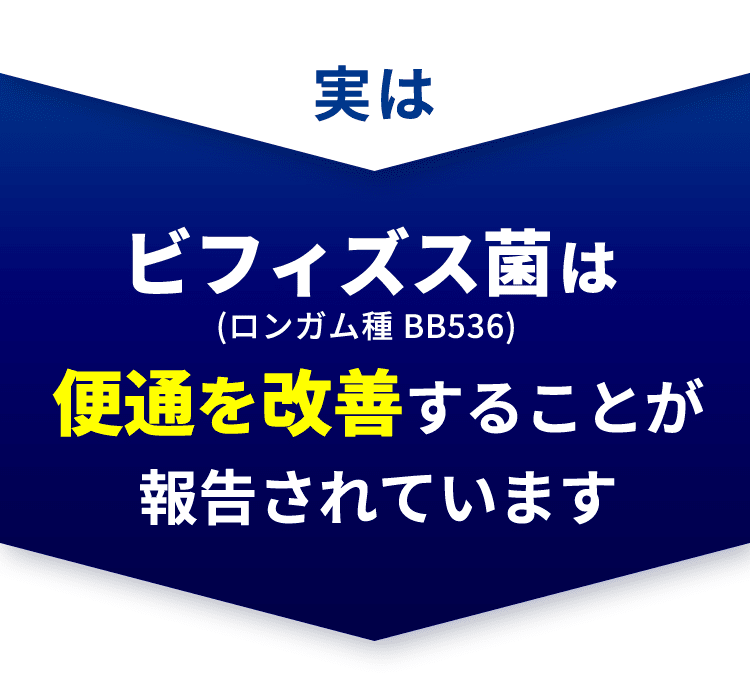 実はビフィズス菌は便通を改善することが報告されています